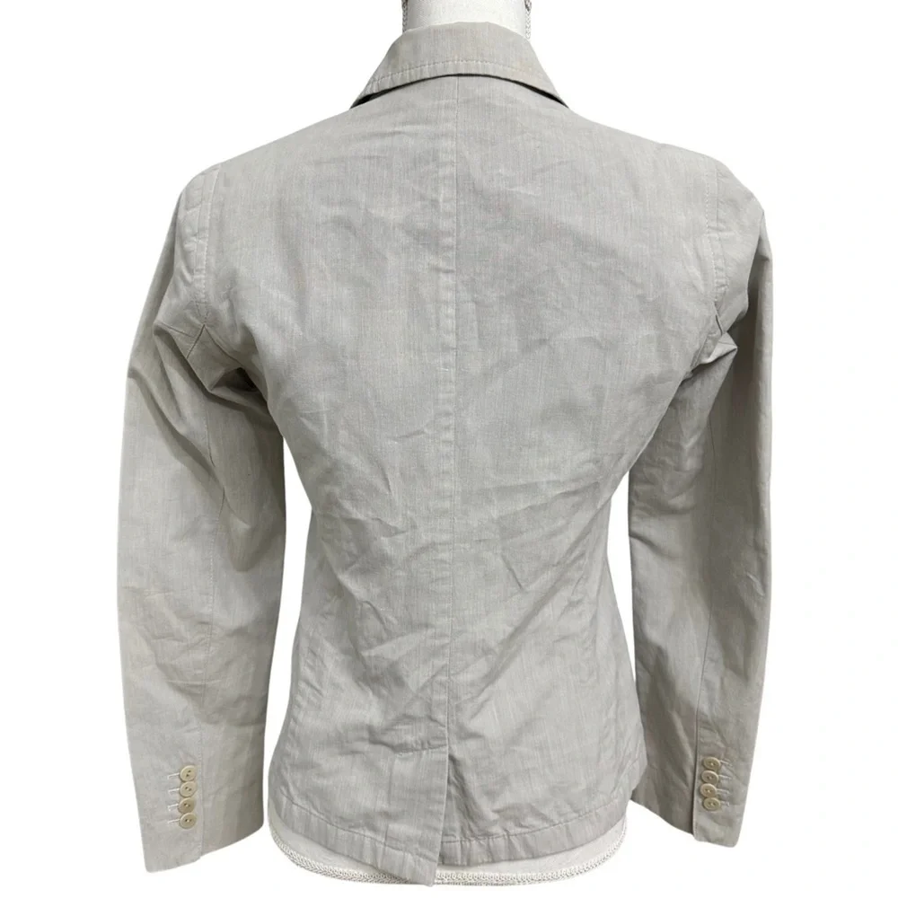 Lacoste Women’s Blazer Cotton/Linen Ivory Size 36EU/Small US